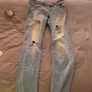 American Eagle Light Ripped Jeans